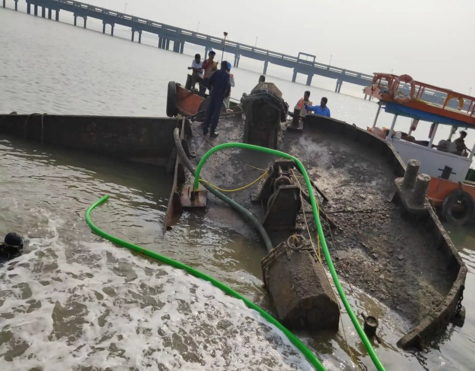 D B Santosh — Salvage & Floating, L&T MTHL Project, Pirpav Chemical Jetty
